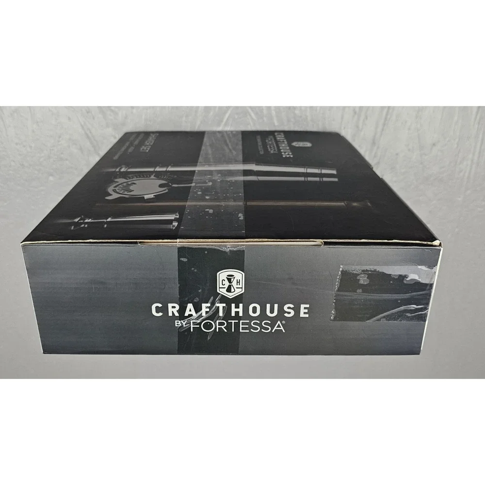 Fortessa Crafthouse Signature Shaker Set‎ Muddler Jigger Hawthorne Strainer NEW